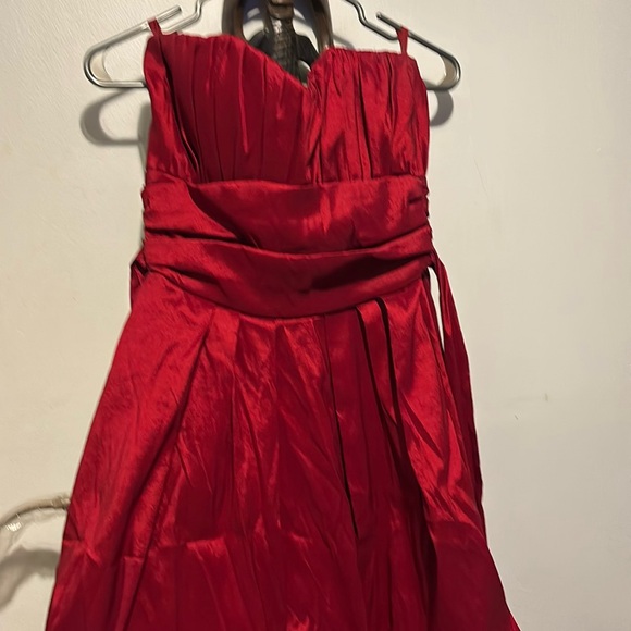 Vintage MANDY Gothic Revival Red Crimson Voluminous Ballgown XS - Picture 7 of 11